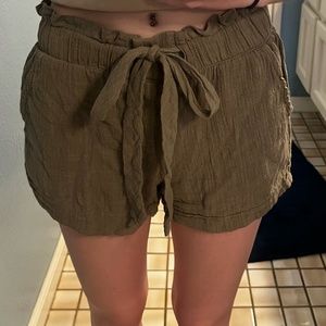 Green Drawstring Shorts